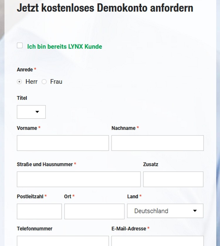 LYNX Broker Demokonto