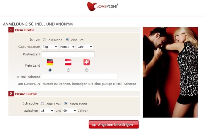 Lovepoint Registrierung