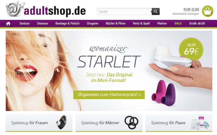 adultshop.de Webseite