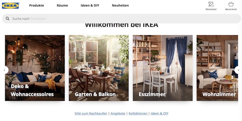 IKEA Webseite