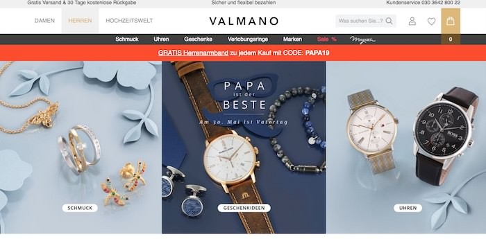 Valmano Webseite